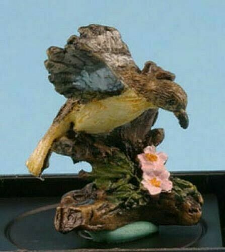 Dollhouse Miniature Mockingbird Figurine Handpainted by Jeanetta Kendall