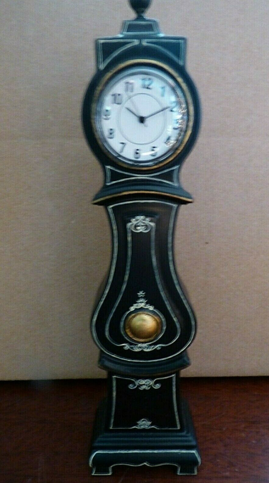 Dollhouse Miniature JBM Mora Longcase Working Clock in Black