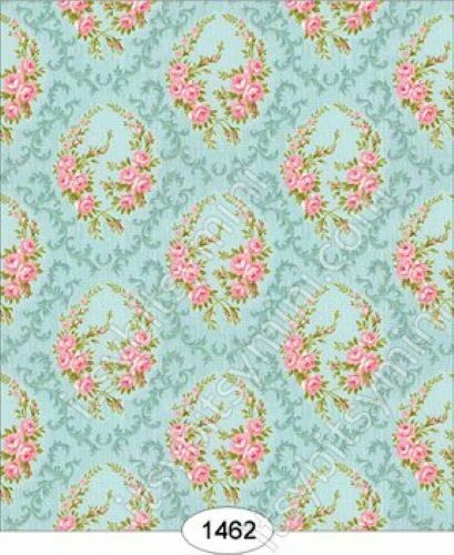 Dollhouse Miniature Wallpaper by Itsy Bitsy- Parisian Floral Wreath