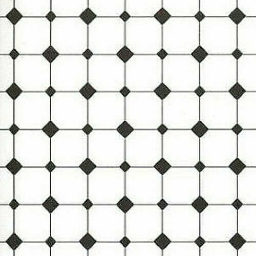 Floor Paper, Diamond Tiles, Black and White Jackson Miniatures