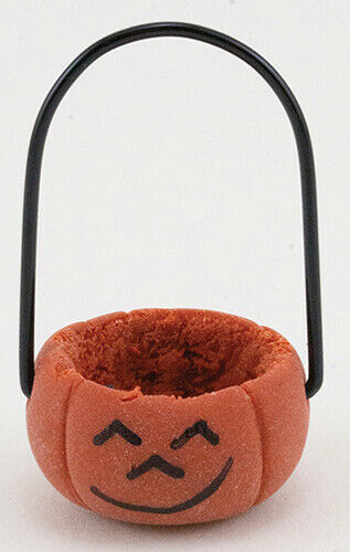 Dollhouse Miniature Jack-O-Lantern with Handle
