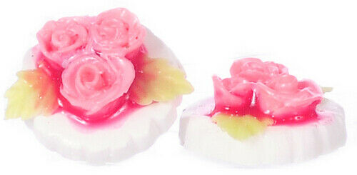 Dollhouse Miniature Coconut with Flower Frosting 2 Piece by Falcon Miniatures