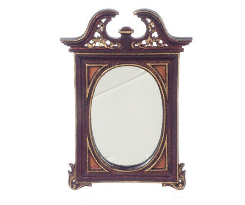 Dollhouse Miniature Harding Mirror Mahogany - Platinum Collection