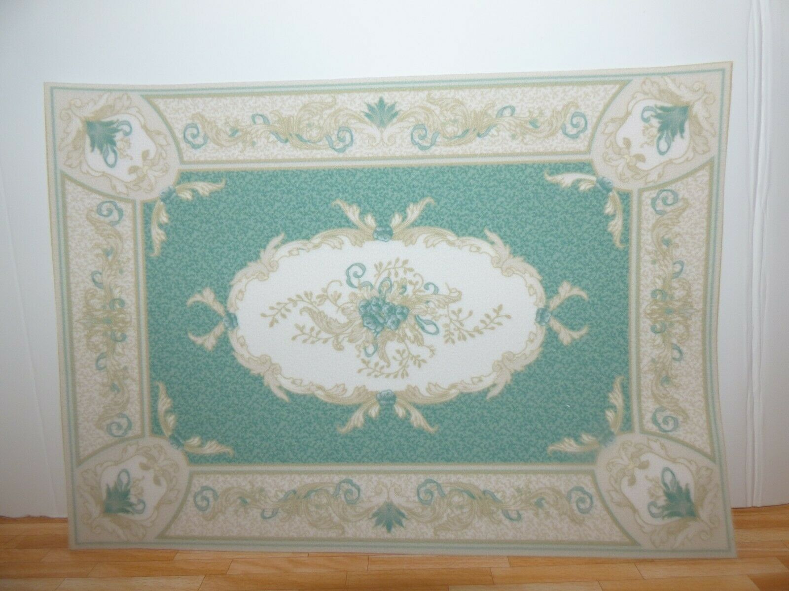 Dollhouse Miniature Brodnax Rug #137 Aubusson Green