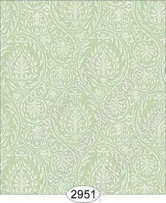 Dollhouse Halfscale Wallpaper - Cottage Chic - Green Mint