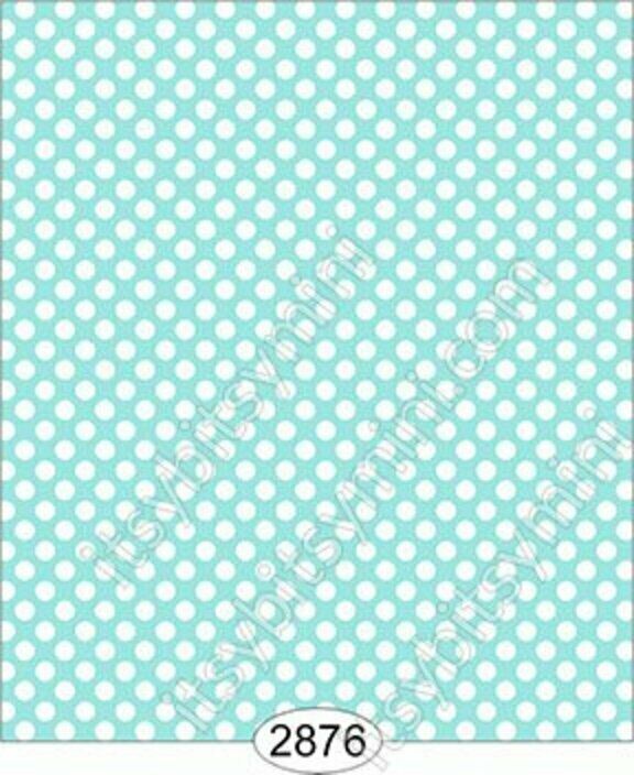 Dollhouse Wallpaper - Tea For Two Teacup - Dot - Blue Dark
