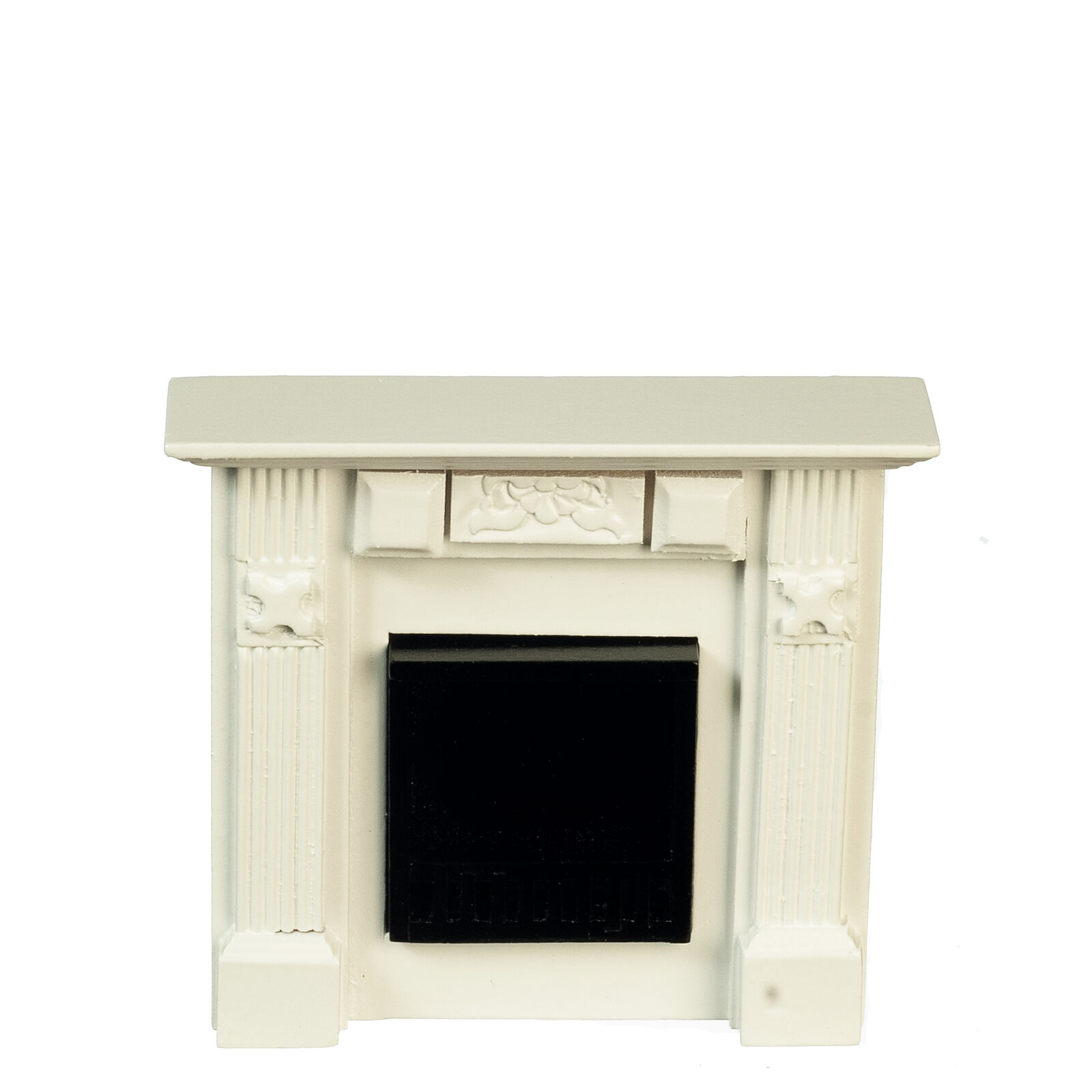 Dollhouse Miniature Elizabeth Fireplace in White