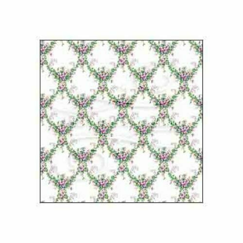 Dollhouse Miniature Wallpaper 1:12 Scale - Lily Trellis Lavender- Itsy Bitsy