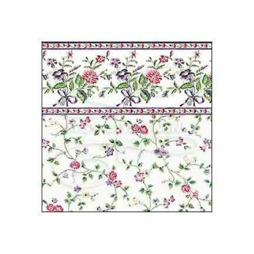 Dollhouse Miniature Wallpaper 1:12 Scale - Climbing Rose Floral - Itsy Bitsy