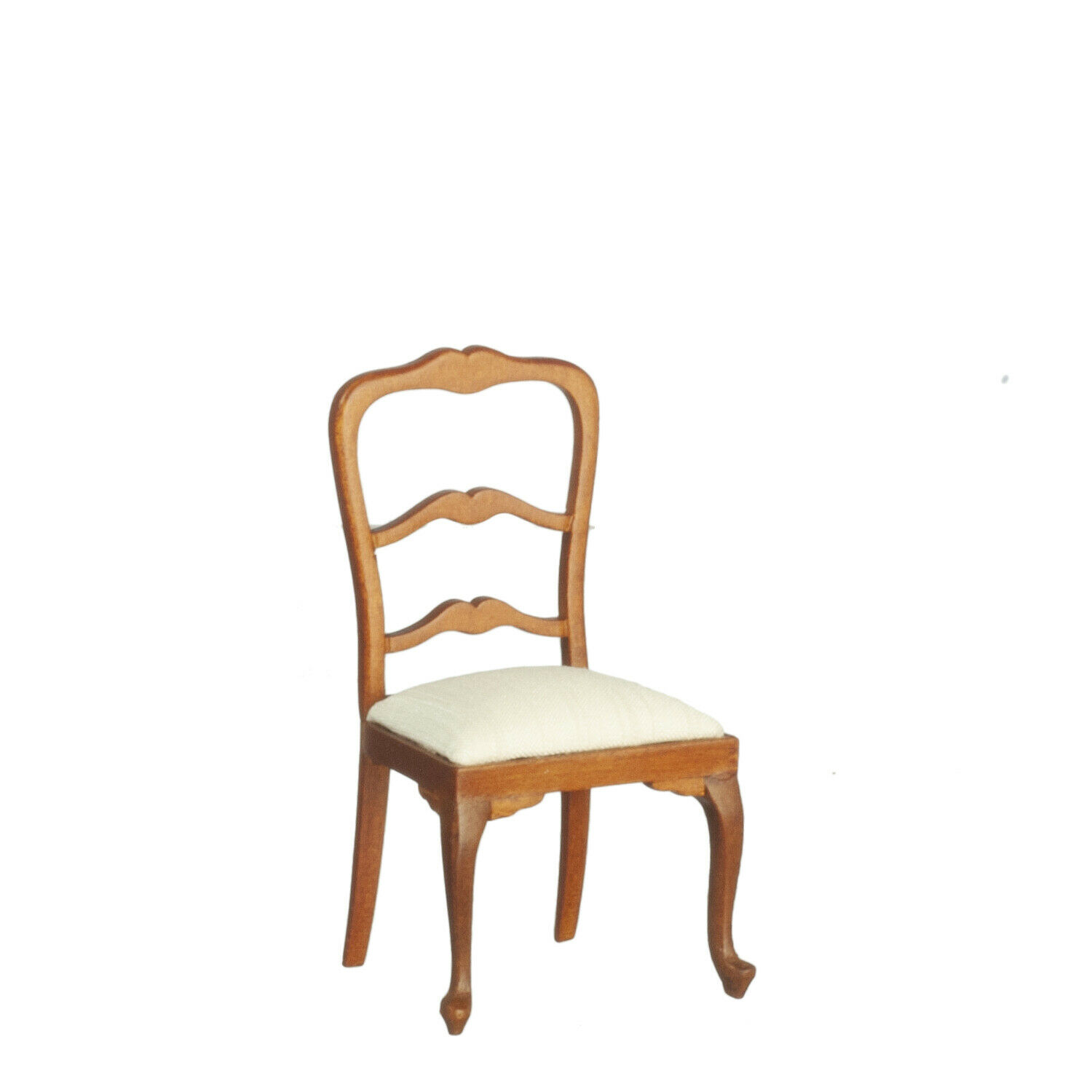 Dollhouse Miniature Mid Century Desk Chair in Walnut - NEW from JBM