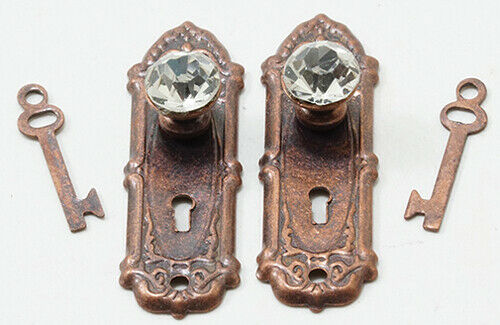 Dollhouse Miniature Opryland Door Knob, Oil Rubbed Bronze, 2 Pack