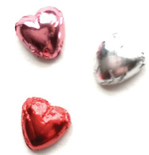 Dollhouse Miniature Set of 3 Foil Hearts