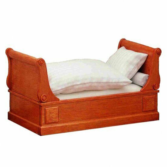 Mini Mundus Dollhouse Biedermeier Bed, Furniture Kit