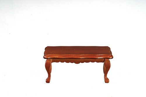 Dollhouse Miniature Victorian Coffee Table in Mahogany