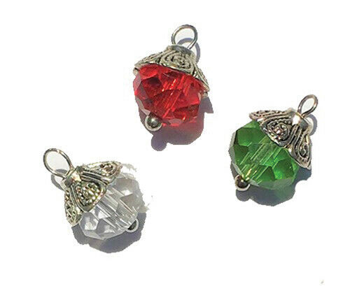 Dollhouse Miniature Crystal Ornaments Set of 3