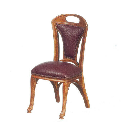 Art Nouveau Chair in Walnut by JBM - Dollhouse Miniature