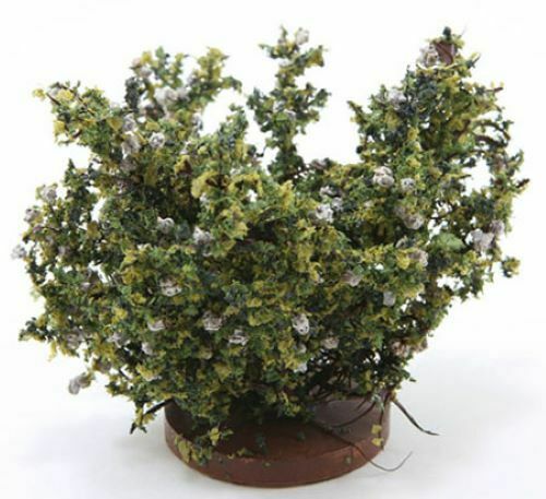 Dollhouse Miniature Large White Rose Bush