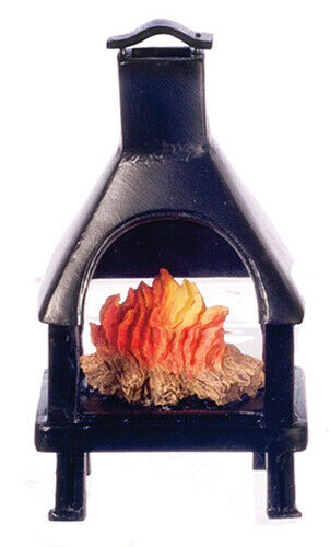 Dollhouse Miniature Outdoor Fireplace