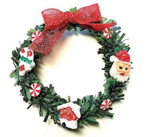 Dollhouse Miniature Holiday Wreath