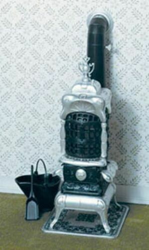 Dollhouse Miniature Parlor Stove Kit by Chrysnbon