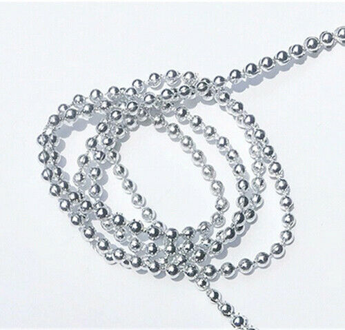 Dollhouse Miniature Silver Ball Garland, 1 yard