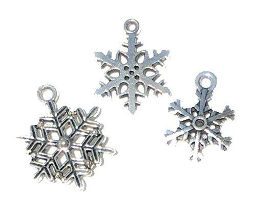 Dollhouse Miniature Silver Snowflake Ornaments Set of 3