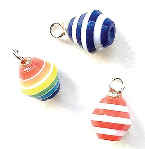 Dollhouse Miniature Bright Stripe Ornaments
