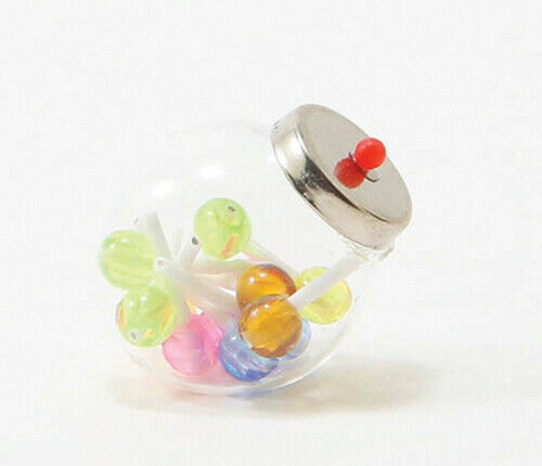 Dollhouse Miniature Glass Lollipop Jar
