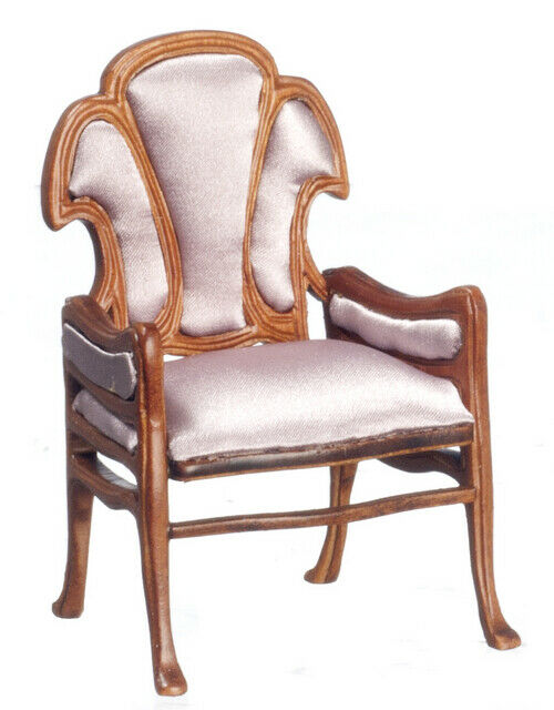Dollhouse Miniature Guadie Art Nouveau Chair, Platinum Collection