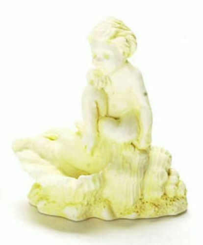 Dollhouse Miniature Ivory Sitting Angel by Falcon Miniatures