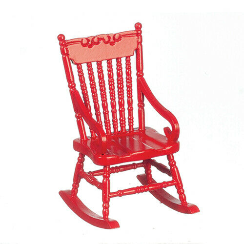 Dollhouse Miniature Red Rocker