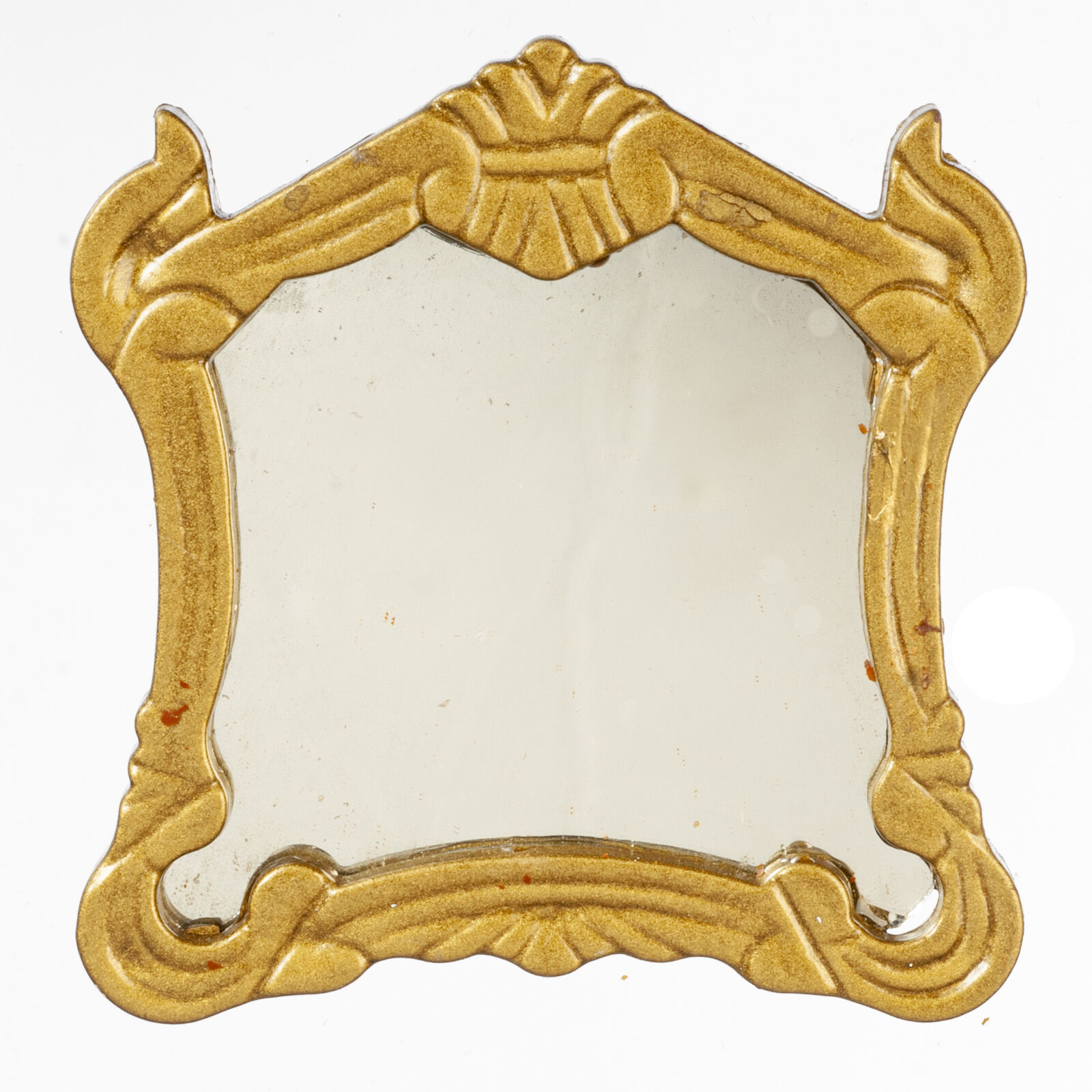 Dollhouse Miniature Victorian Mirror in Gold