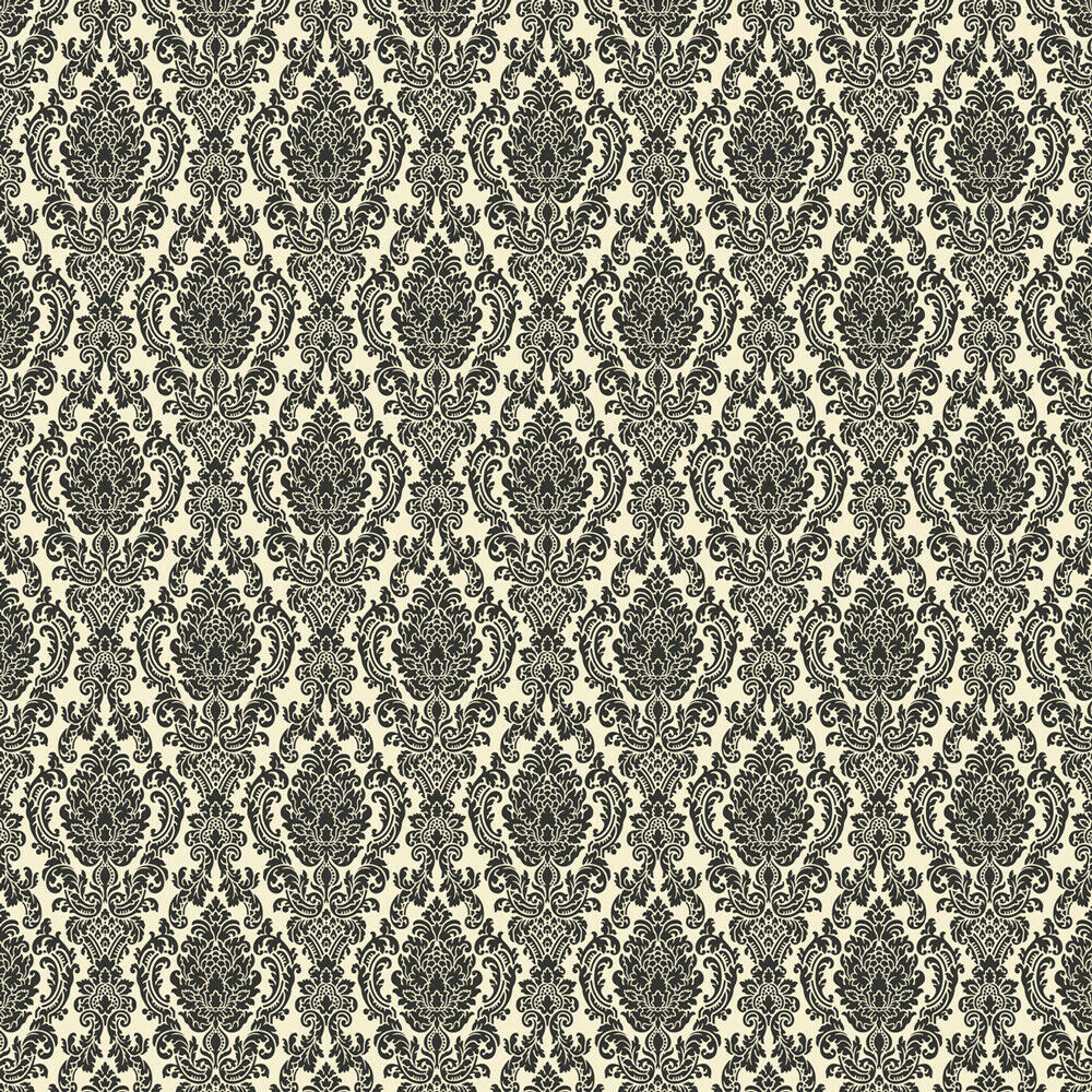 Bradbury and Bradbury Dollhouse Wallpaper - Vintage Hampshire Damask (Kohl)