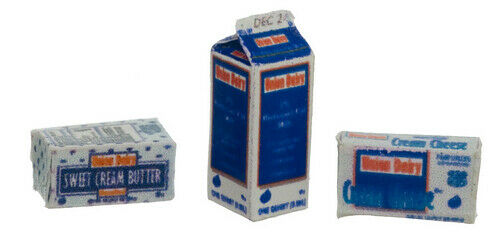 Dollhouse Miniature Dairy Set of 3
