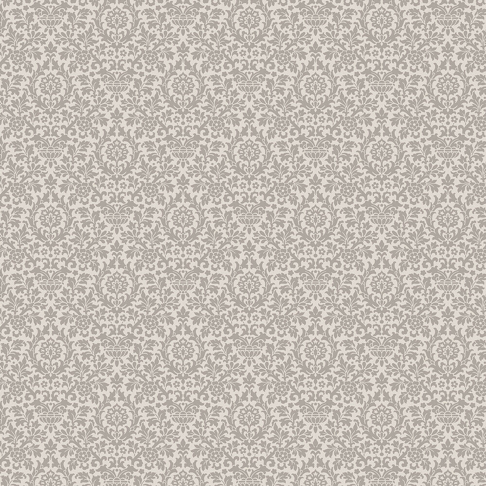 Bradbury and Bradbury Dollhouse Wallpaper - Vintage Essex Damask (Pewter)