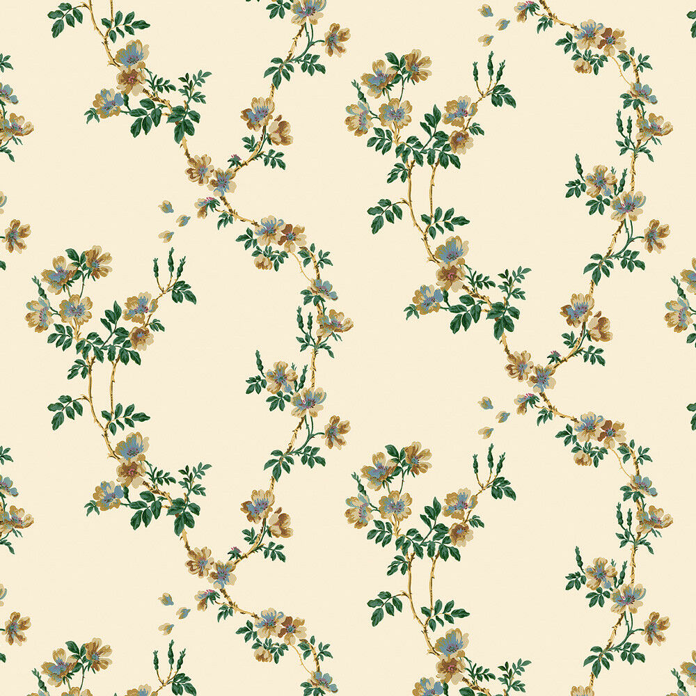 Bradbury and Bradbury Wallpaper - Vintage Twining Rose