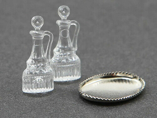 Dollhouse Miniature Oil and Vinegar Cruets by Chrysnbon