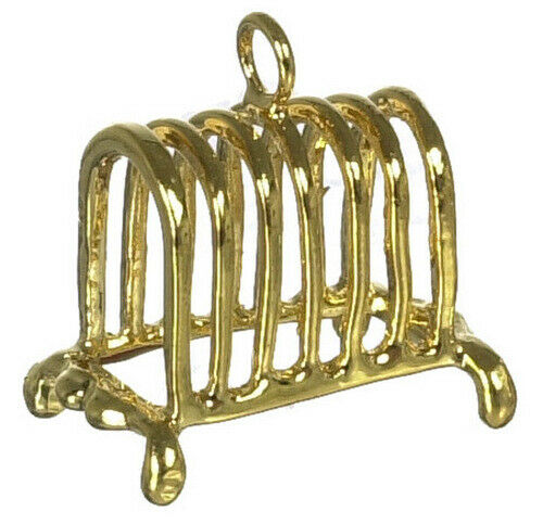 Dollhouse Miniature Gold Toast Rack