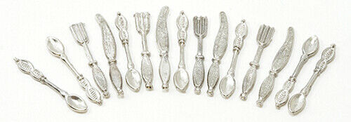 Dollhouse Miniature Silverware 16 Piece Set
