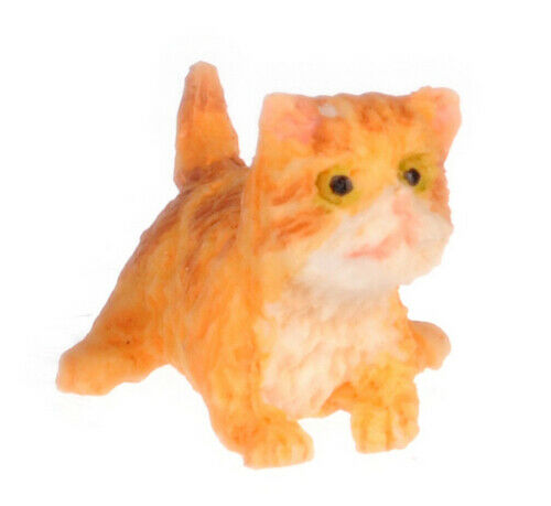 Dollhouse Miniature Persian Kitten - Orange