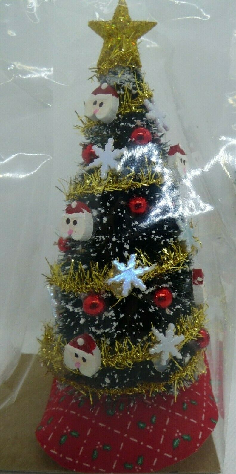 Handcrafted Christmas Tree "Santa" and FREE Matching Wreath
