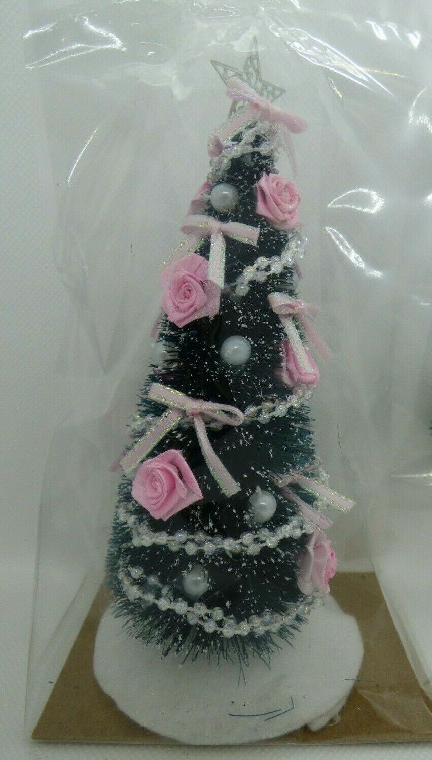 Handcrafted Christmas Tree Pink Bows and FREE Matching Wreath
