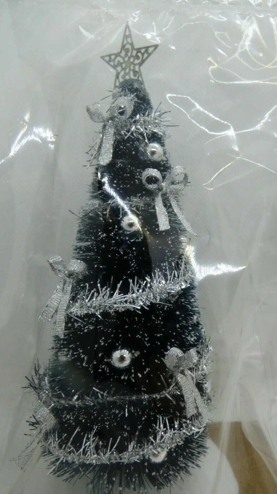 Handcrafted Christmas Tree Sparkle Silver and FREE Matching Wreath