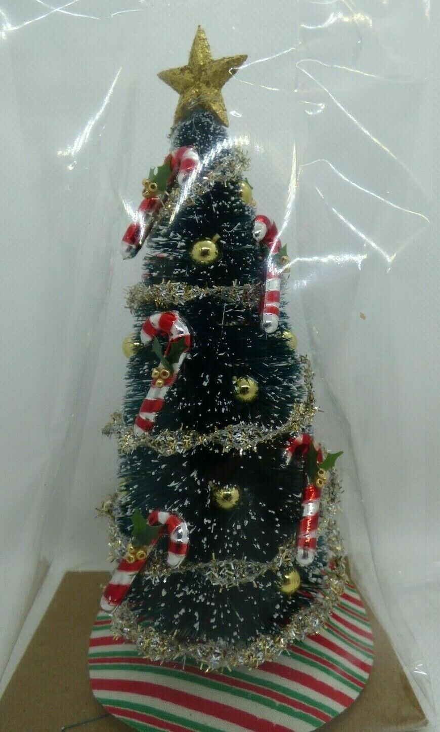 Handcrafted Christmas Tree "Candy Cane" and FREE Matching Wreath