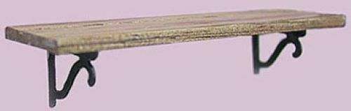 Dollhouse Miniature 2 Inch Plate Shelf in Walnut - Handcrafted