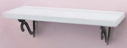 Dollhouse Miniature 2 Inch Plate Shelf in White - Handcrafted
