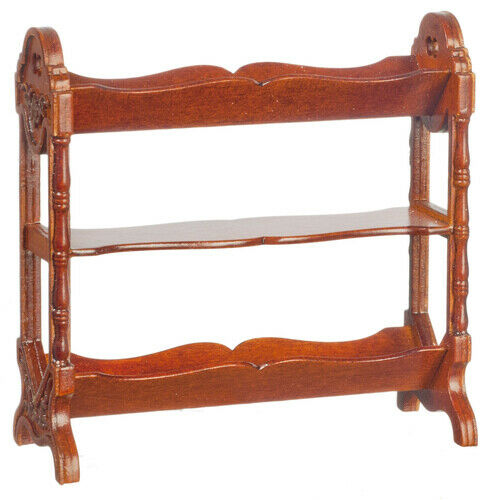 Book and magazine Rack in Walnut by JBM Dollhouse Miniature
