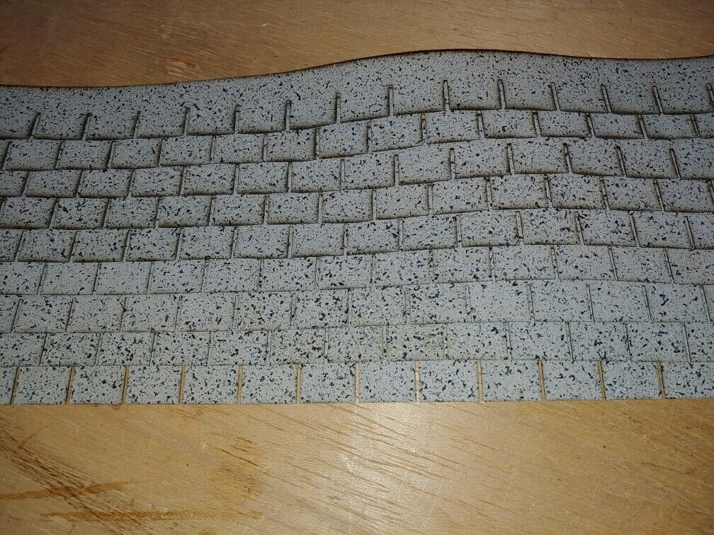 Grey white mix squarebutt asphalt shingles 1:24 scale