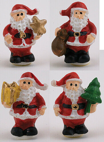 Dollhouse Miniature Standing Santa, 1 in Tall