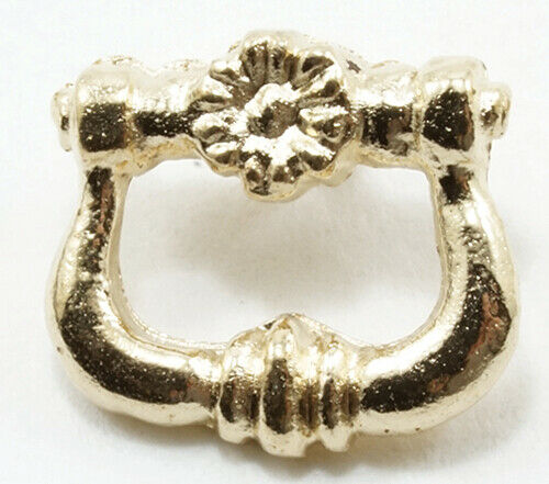 Dollhouse Miniature Brass Drawer Pulls, 2 Pack